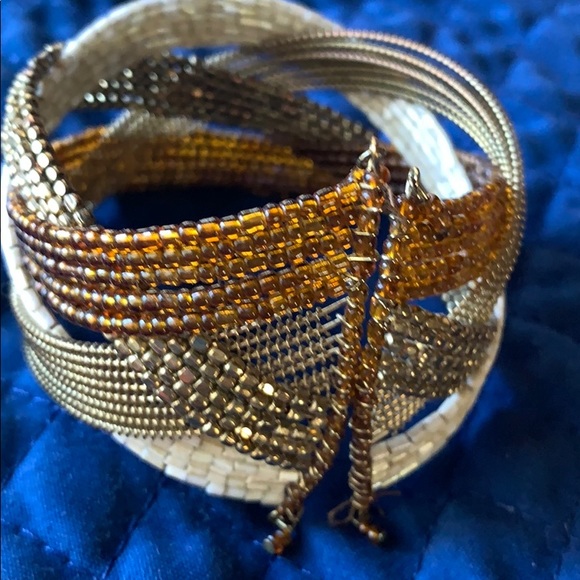 Beaded cuff bracelet - Picture 2 of 2